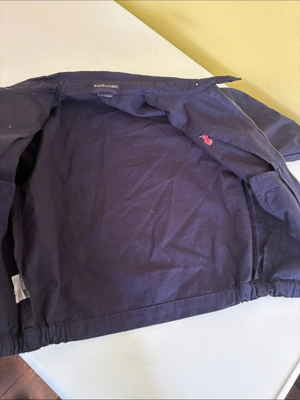 Ralph Lauren Navy Cotton Twill Unlined Jacket Size 3T